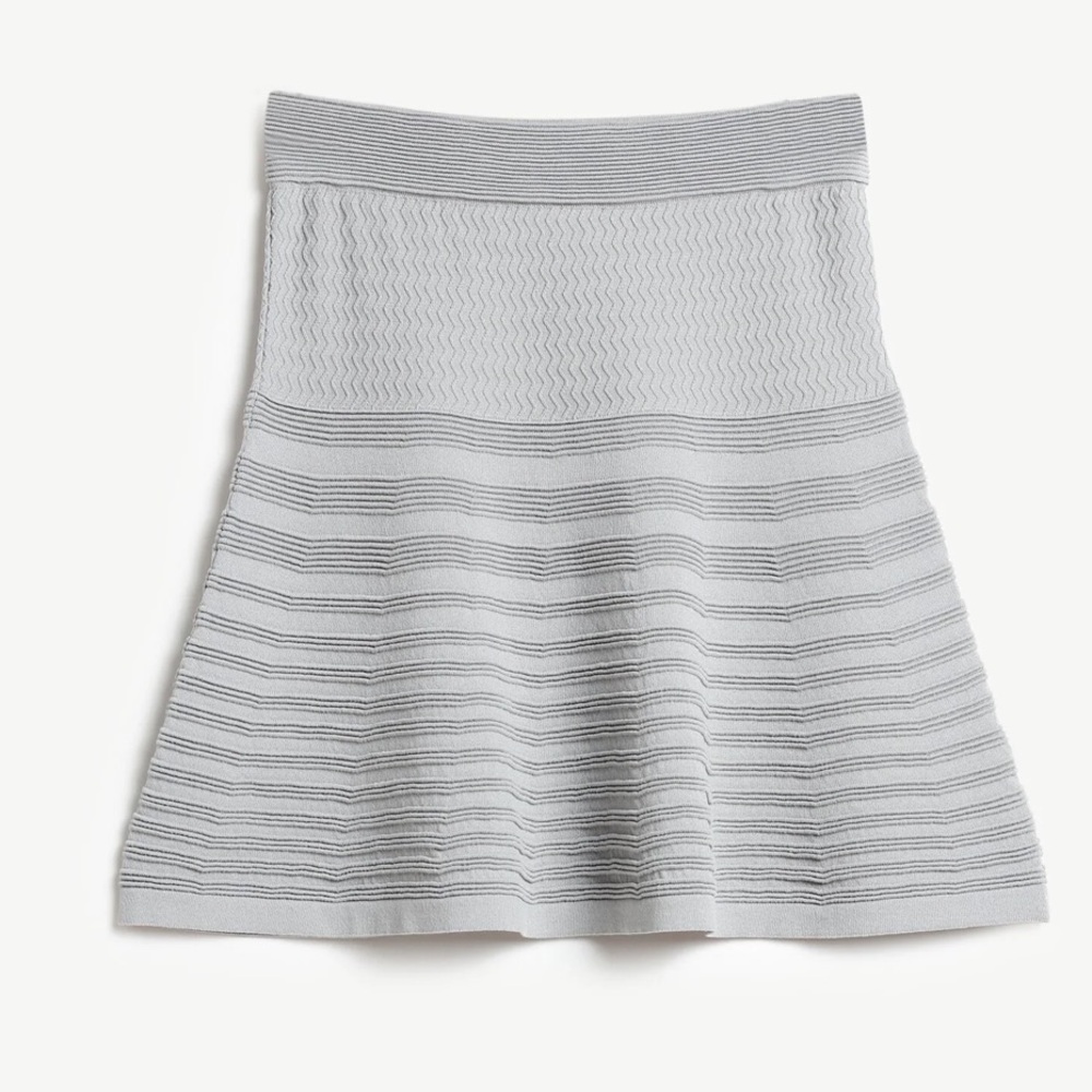NWOT Textured Knitted Skirt in a grayish blue